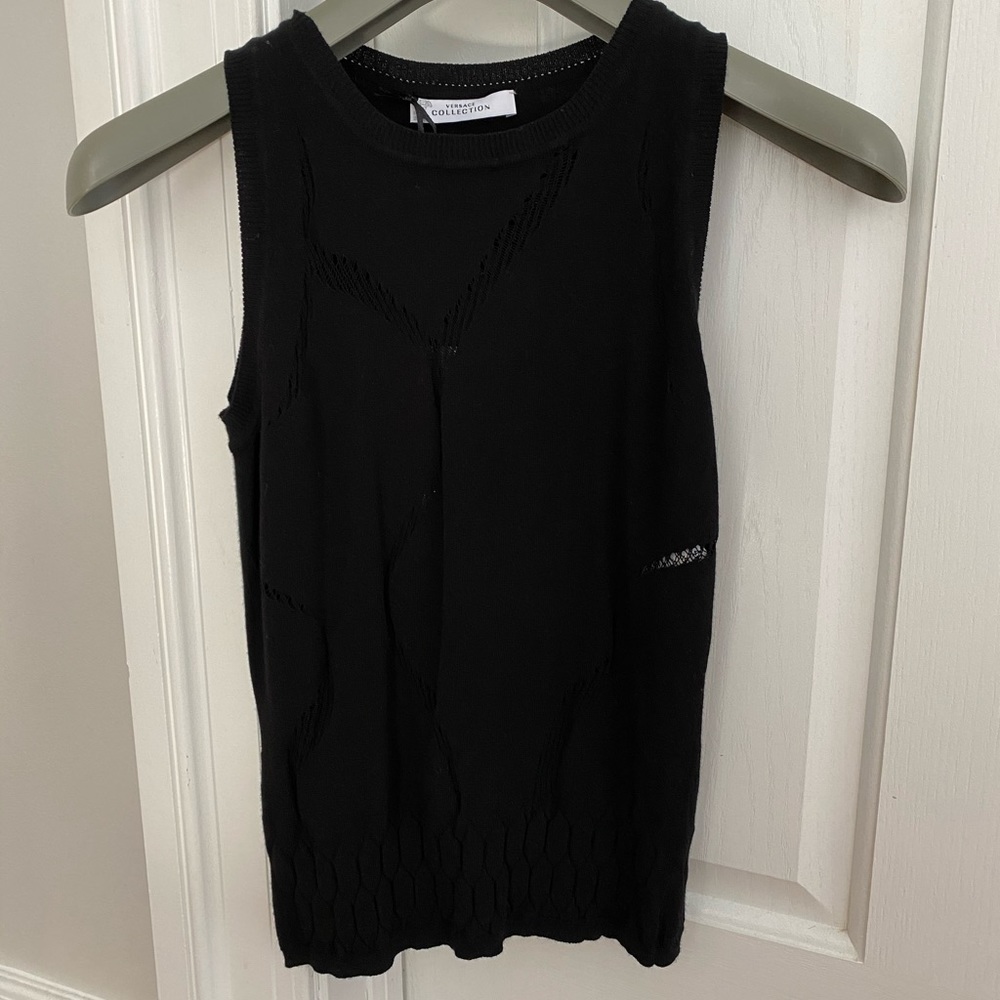 New Versace Collection top in black Sz S